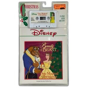 Disney Beauty The Beast One Magical Christmas Read Along W/ Book & Cassette NOS